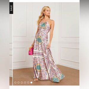 VICI Evianna Halter Empire Maxi Dress - size small